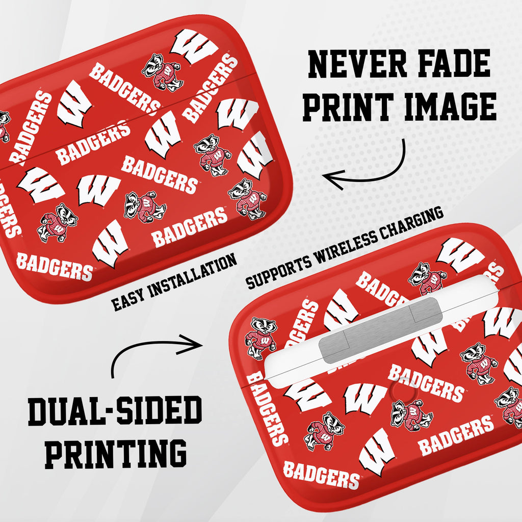 Wisconsin Badgers HDX Apple Airpods Pro 1 & 2 Case Cover