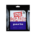 One Spray Tattoo City Pack Paris Temporary Tattoo Templates & Kit - 7 Designs, Organic Spray, Easy Application