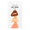 Eklips Marble Hair Clip Set Brown Tones 3 Pieces
