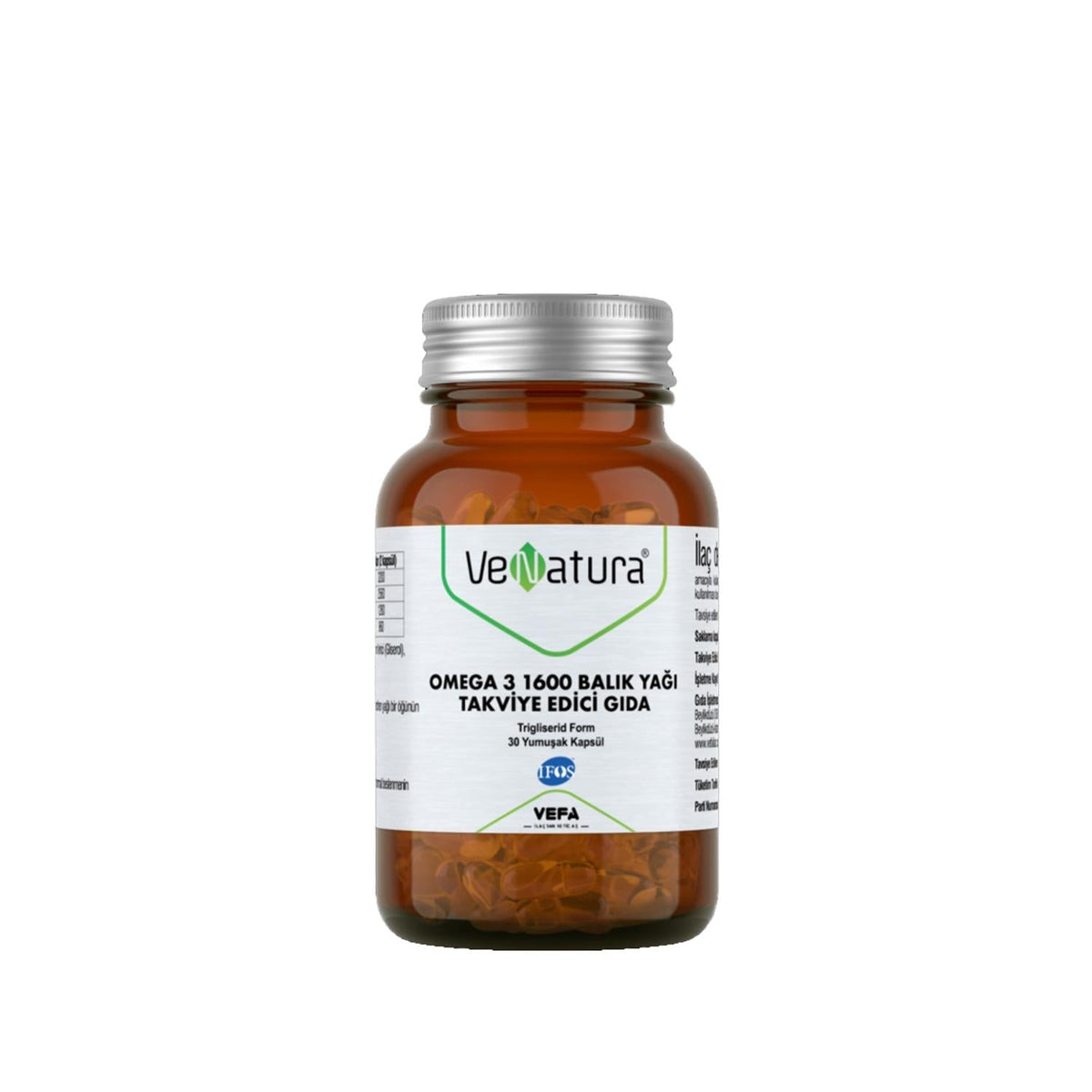 VeNatura Omega 3 1600 Fish Oil Softgels - 30 Capsules