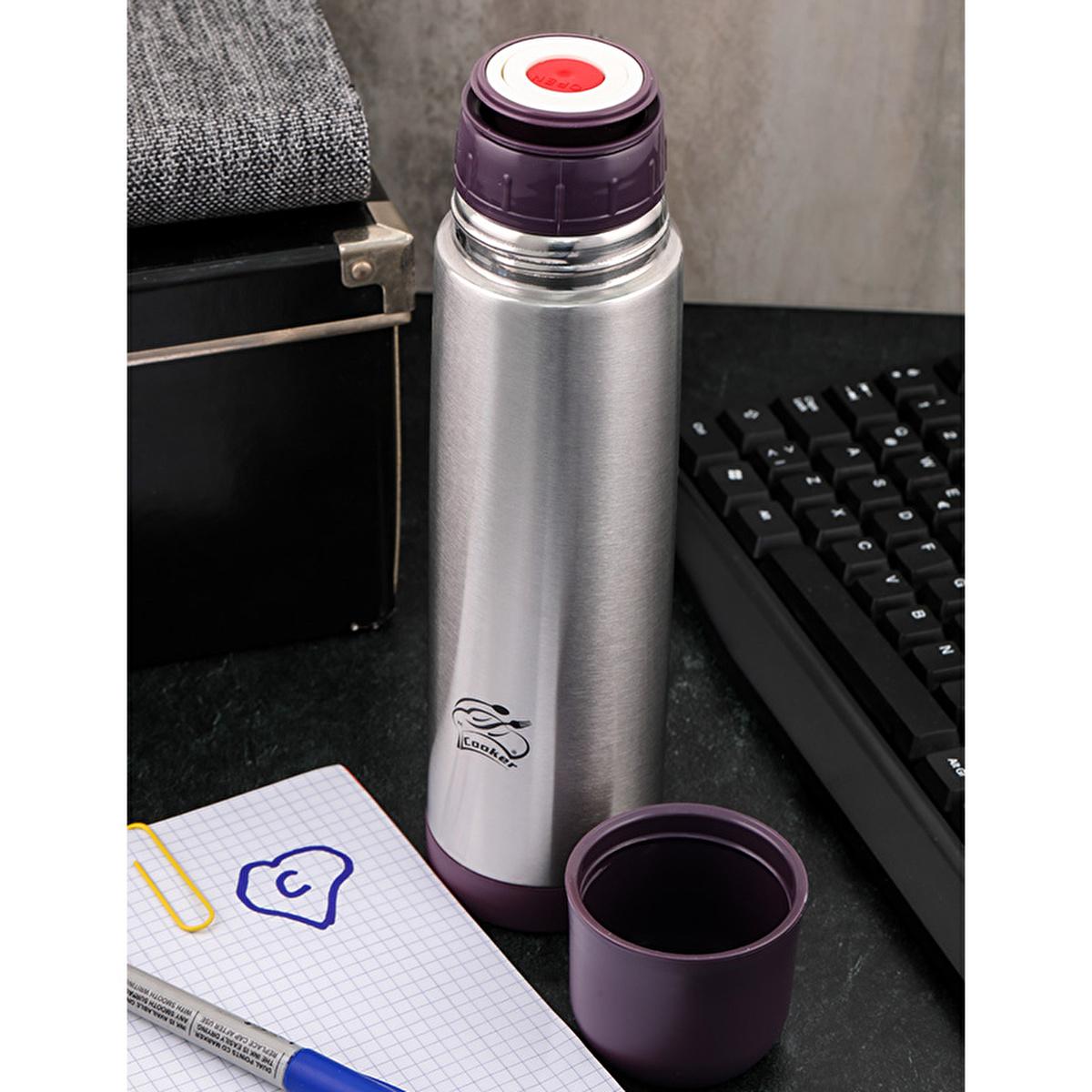 Cooker Stainless Steel Thermos 500ml - Keeps Drinks Hot/Cold for 24 Hours, Durable & Eco-Friendly