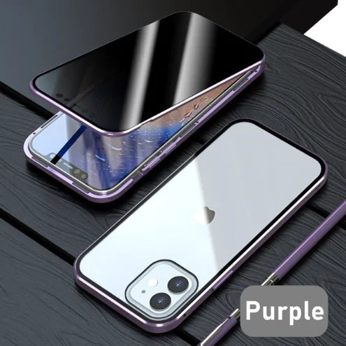 Glass Privacy Metal Phone Case iphone