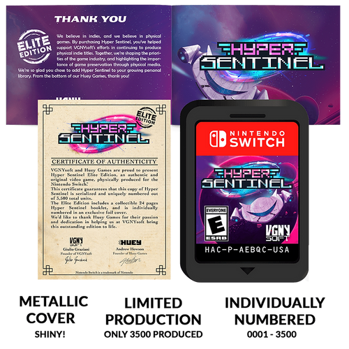 Hyper Sentinel: Elite Edition Bundle with Hyper Sentinel: Cassette (Nintendo Switch)