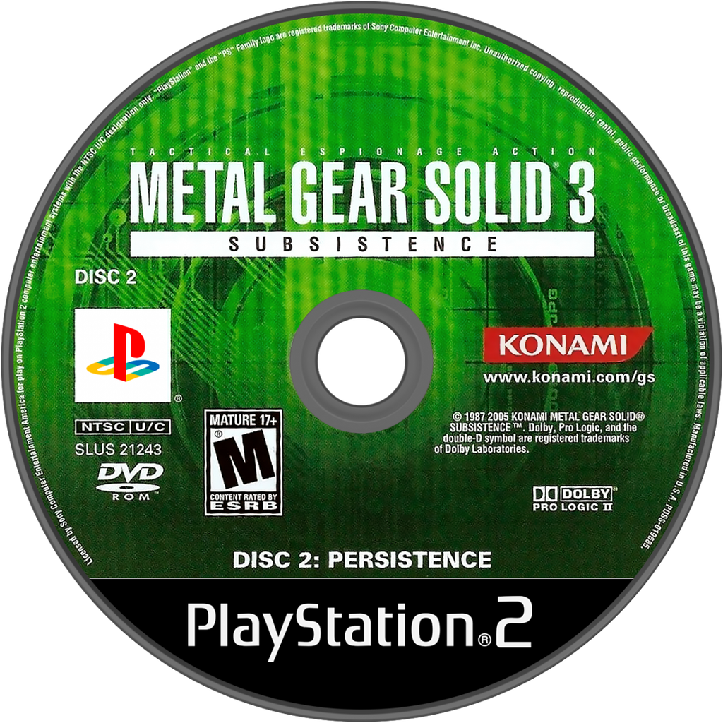 Metal Gear Solid 3 Subsistence – PlayStation 2 (PS2)