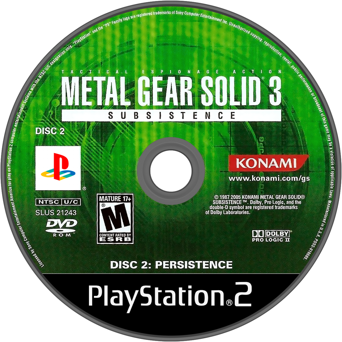 Metal Gear Solid 3 Subsistence – PlayStation 2 (PS2)