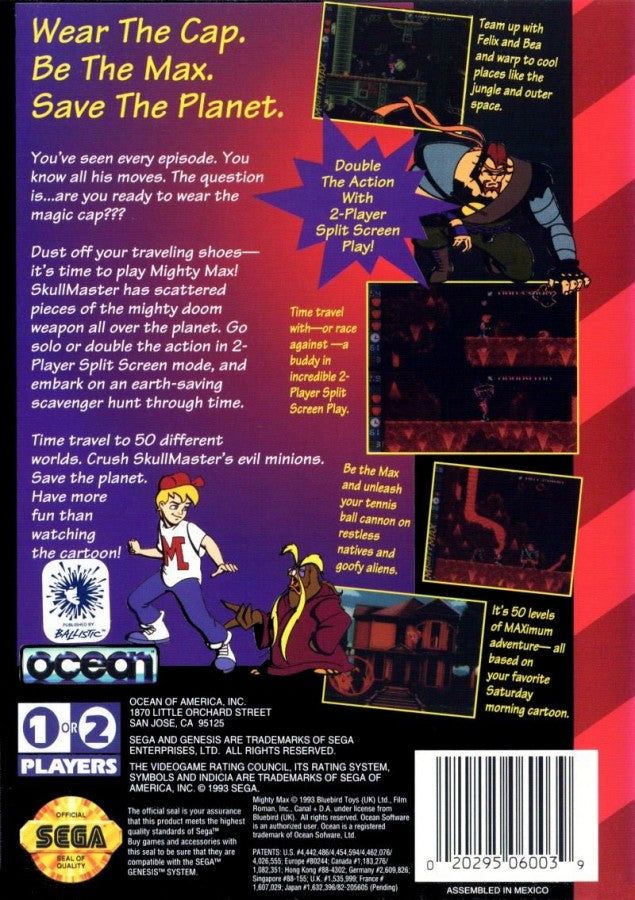 The Adventures of Mighty Max – Sega Genesis (GEN)