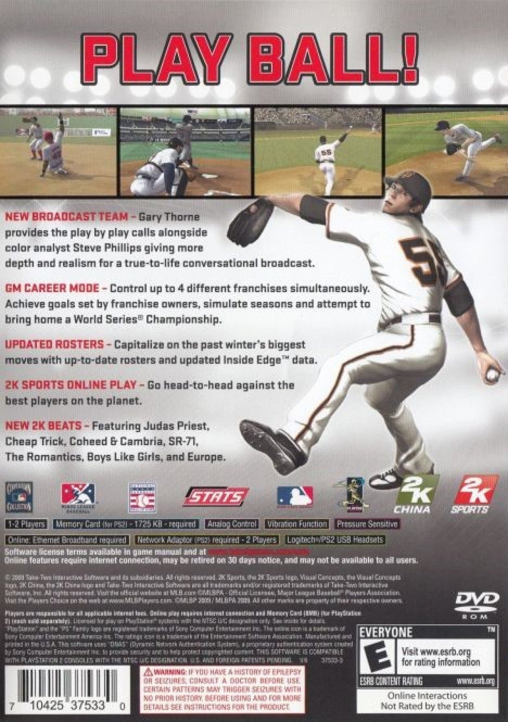 Major League Baseball 2K9 – PlayStation 2 (PS2)