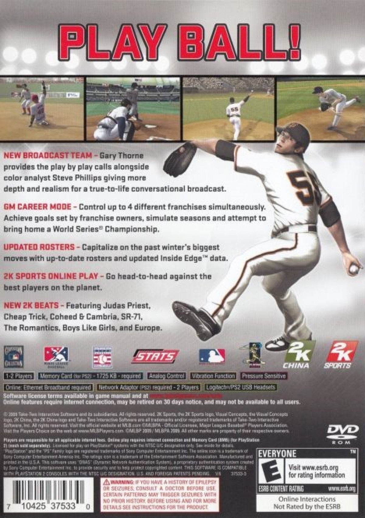 Major League Baseball 2K9 – PlayStation 2 (PS2)