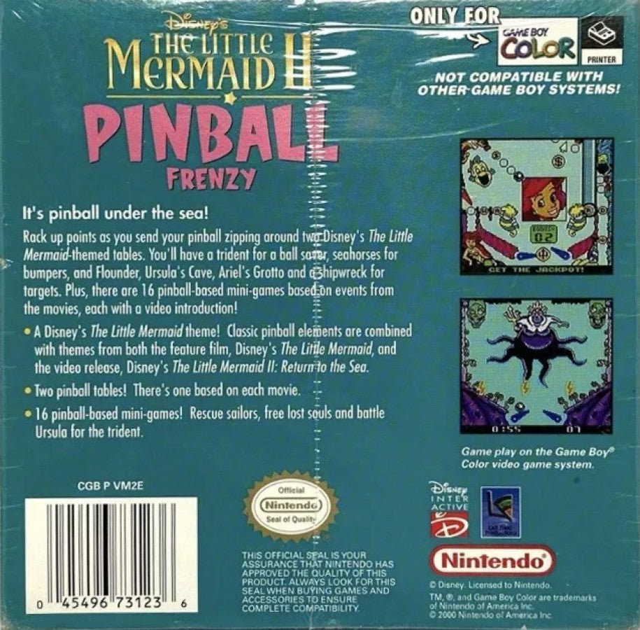 Disney's The Little Mermaid II: Pinball Frenzy – Game Boy Color (GBC)