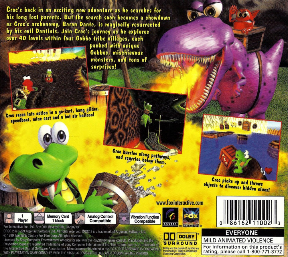 Croc 2 – PlayStation 1 (PS1)