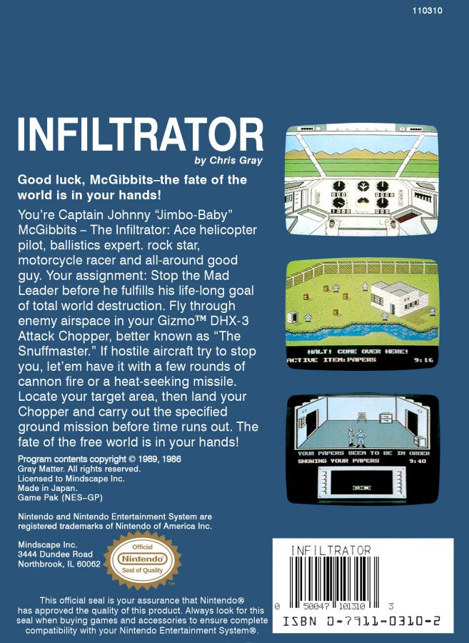 Infiltrator [CIB] – Nintendo Entertainment System (NES)