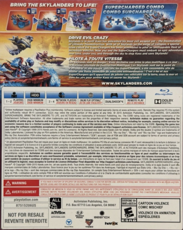 Skylanders SuperChargers – PlayStation 4 (PS4)