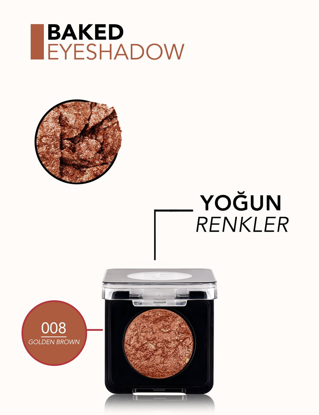 Flormar Baked Eyeshadow High Pigment & Shimmer 5g