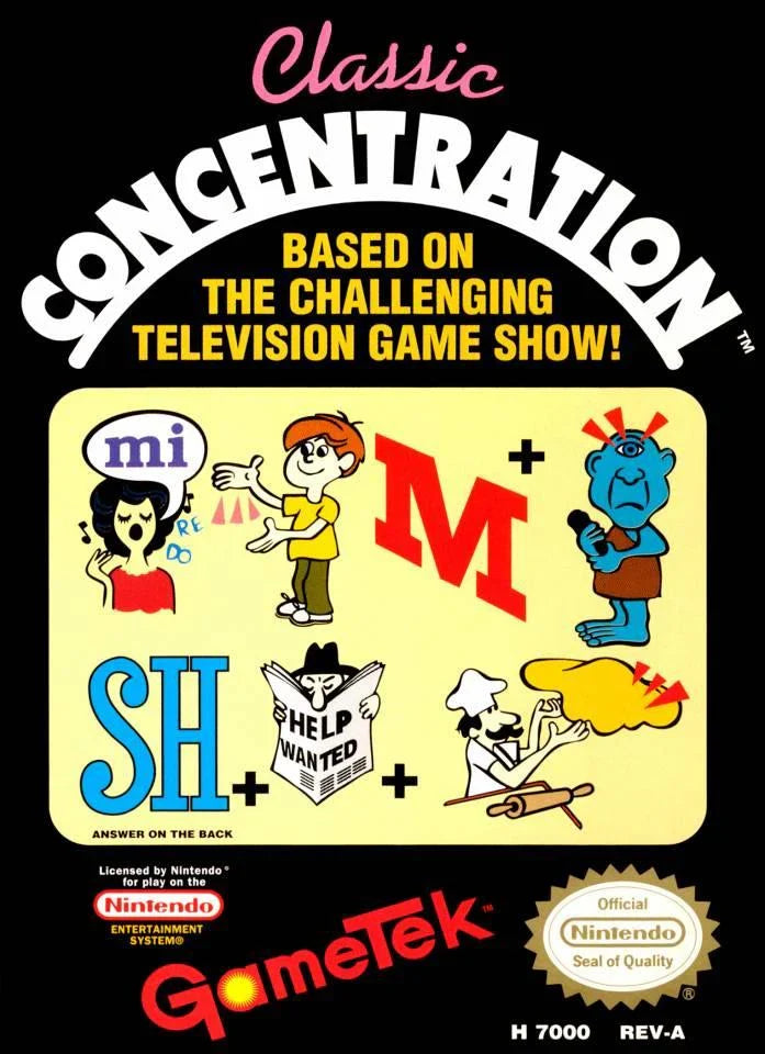 Classic Concentration – Nintendo Entertainment System (NES)