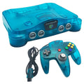 Nintendo 64 Console System (N64) Funtastic Ice Blue with Official Funtastic Ice Blue Controller – Yellowed Condition