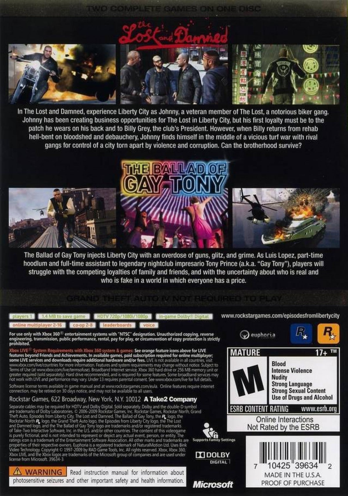 Grand Theft Auto: Episodes from Liberty City – Xbox 360 (X360)