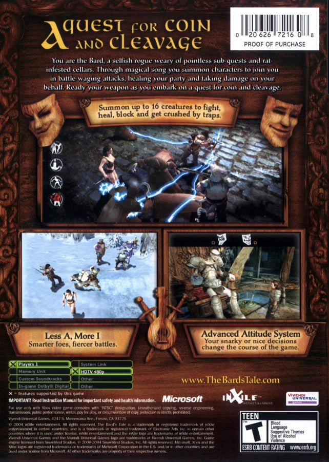 The Bard's Tale – Xbox (XBOX)