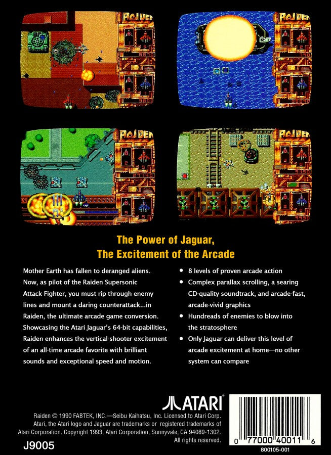 Raiden – Atari Jaguar (JAG)