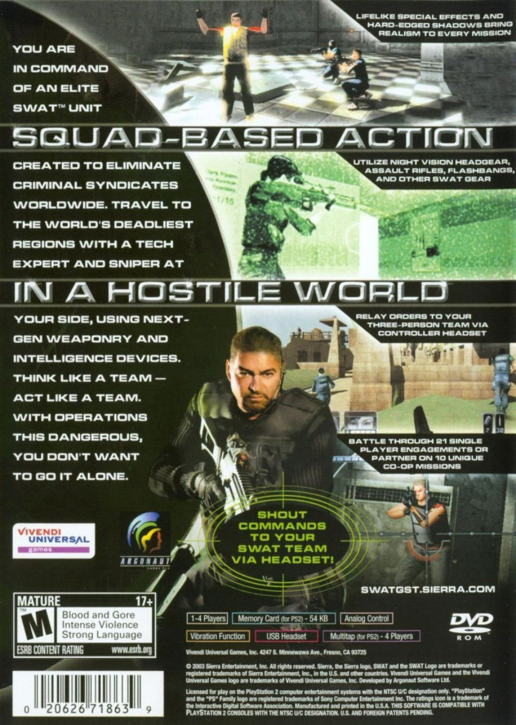 SWAT: Global Strike Team – PlayStation 2 (PS2)