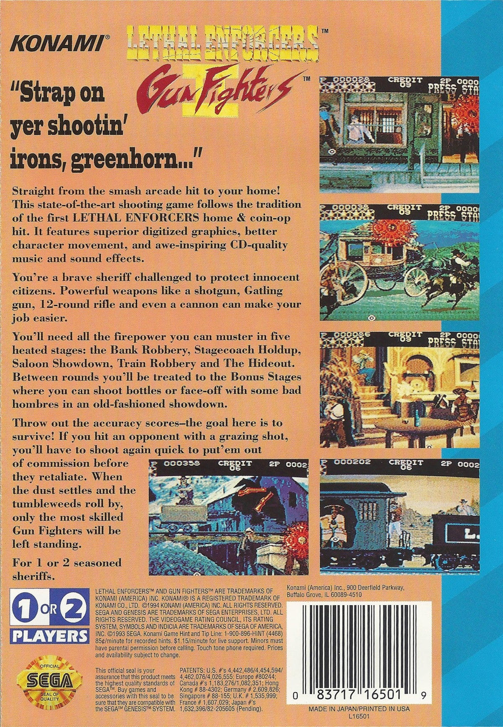 Lethal Enforcers II Gun Fighters – Sega CD (SCD)