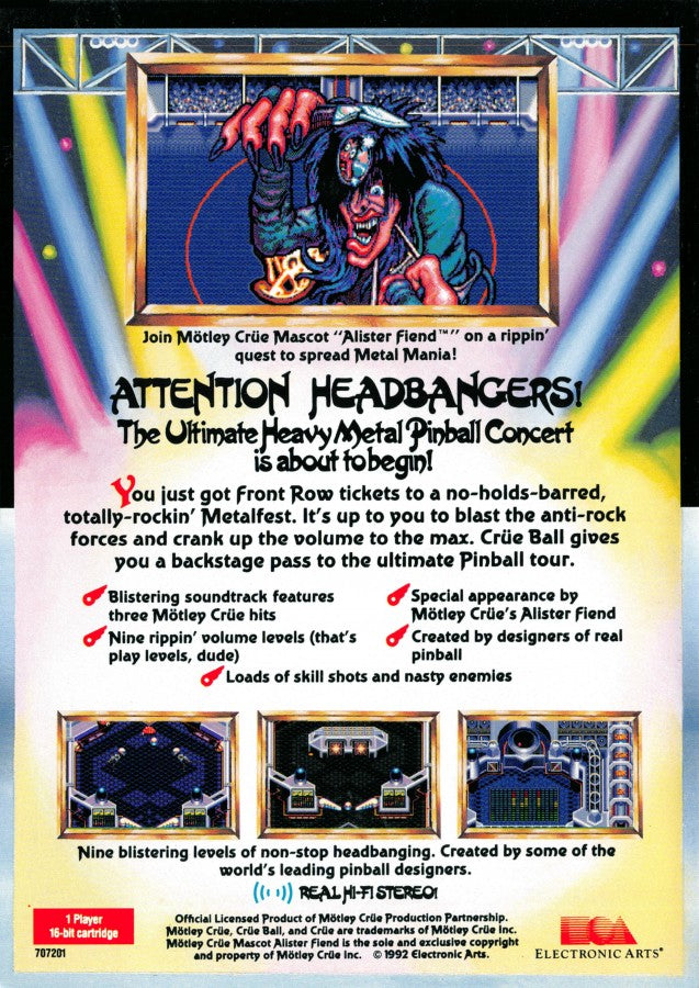 Crue Ball – Sega Genesis (GEN)
