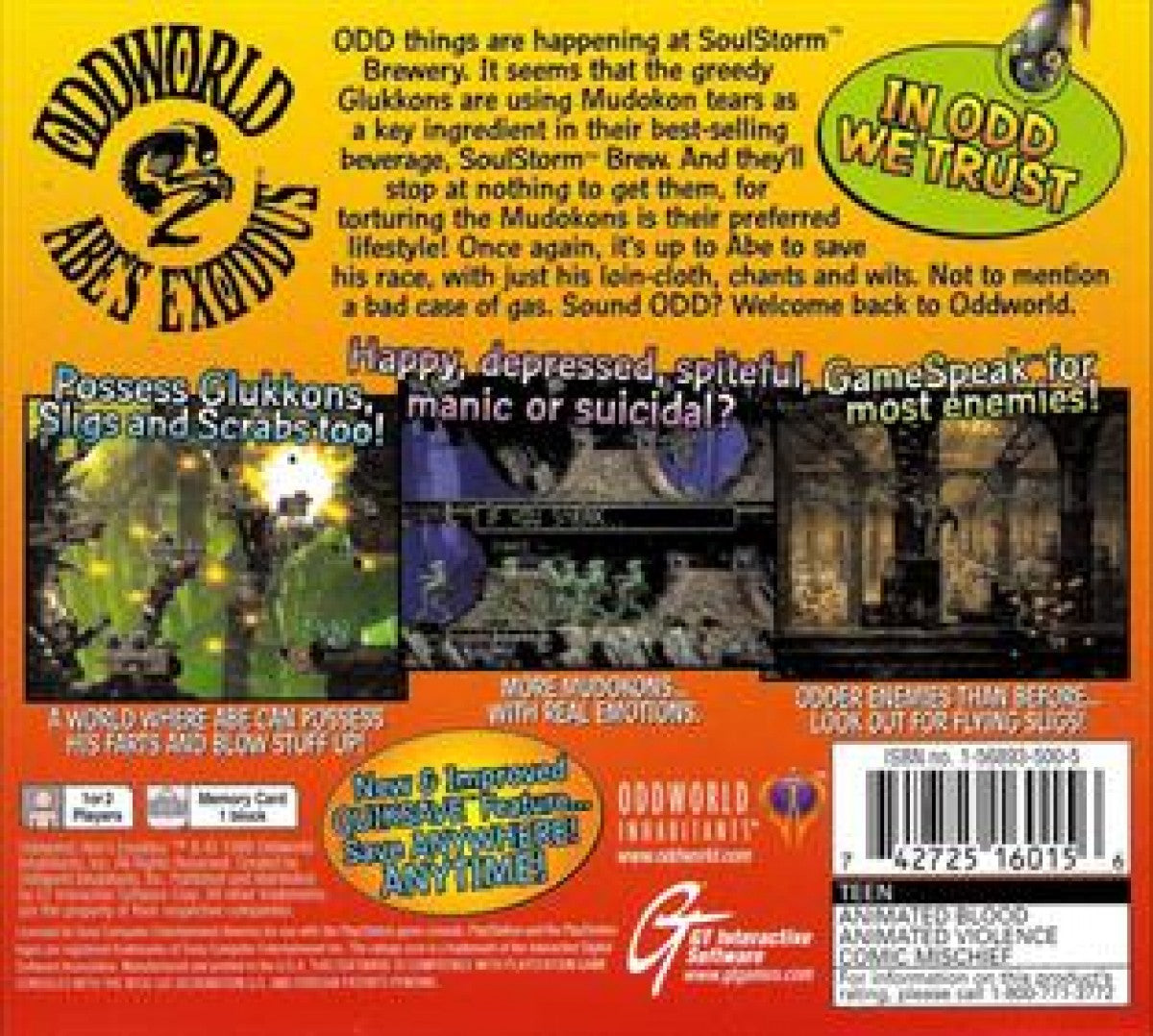 Oddworld: Abe's Exoddus – PlayStation 1 (PS1)