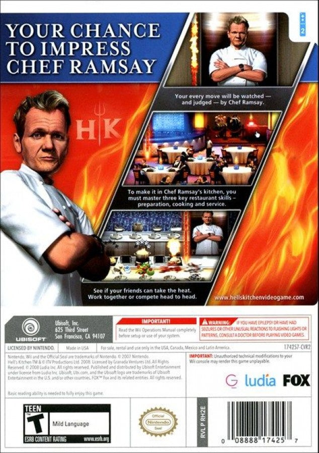 Hell's Kitchen: The Game – Nintendo Wii (Wii)