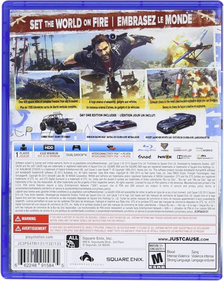 Just Cause 3 [Day One Edition] – PlayStation 4 (PS4)
