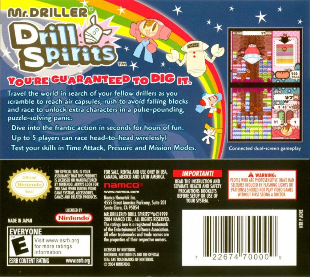 Mr Driller: Drill Spirits – Nintendo DS (DS)