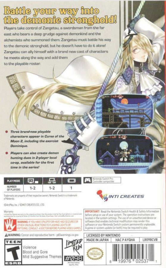 Bloodstained: Curse of the Moon 2 [Limited Run #098] – Nintendo Switch (NS)