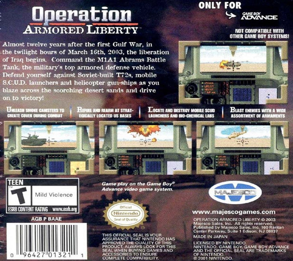 Operation: Armored Liberty – Game Boy Advance (GBA)