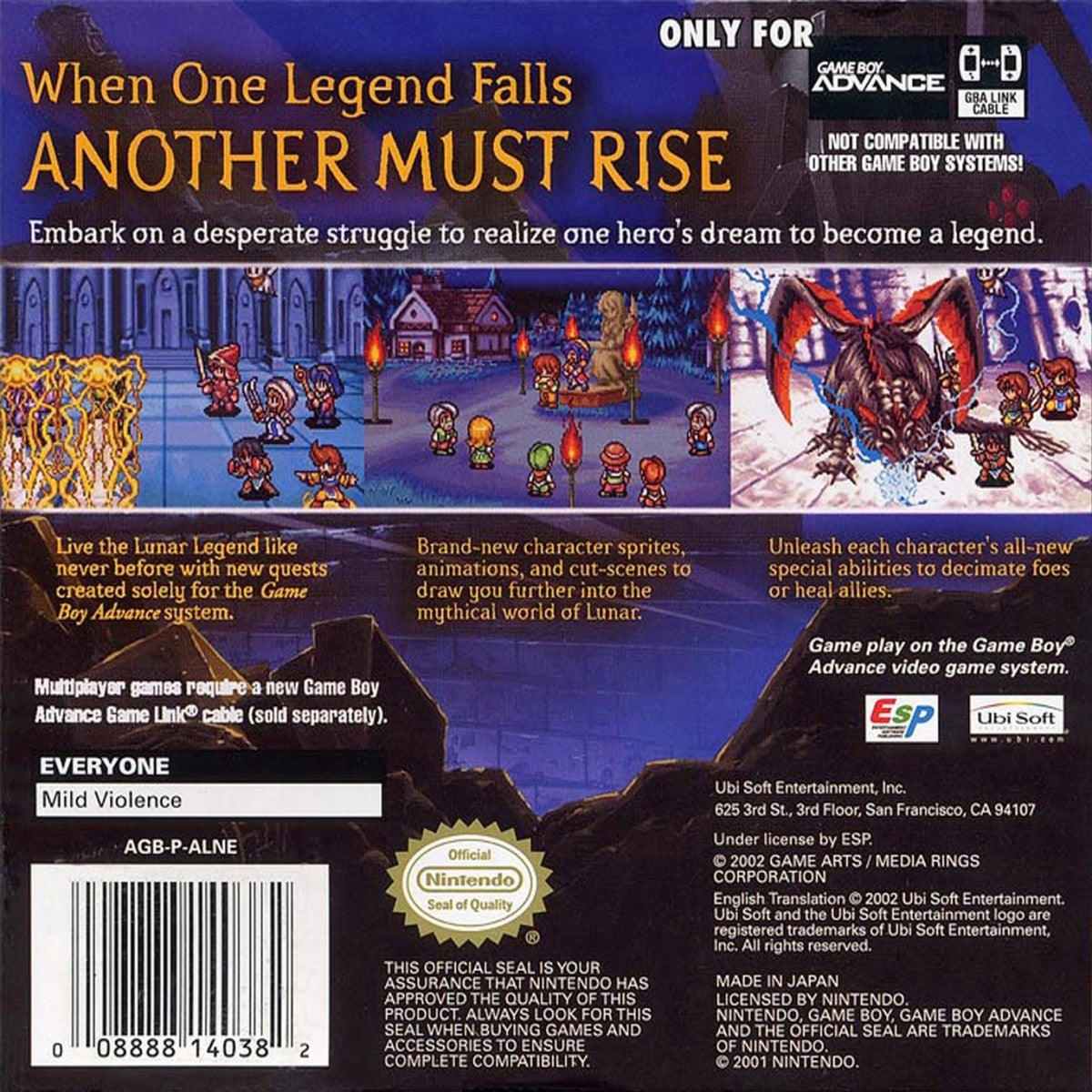 Lunar Legend – Game Boy Advance (GBA)
