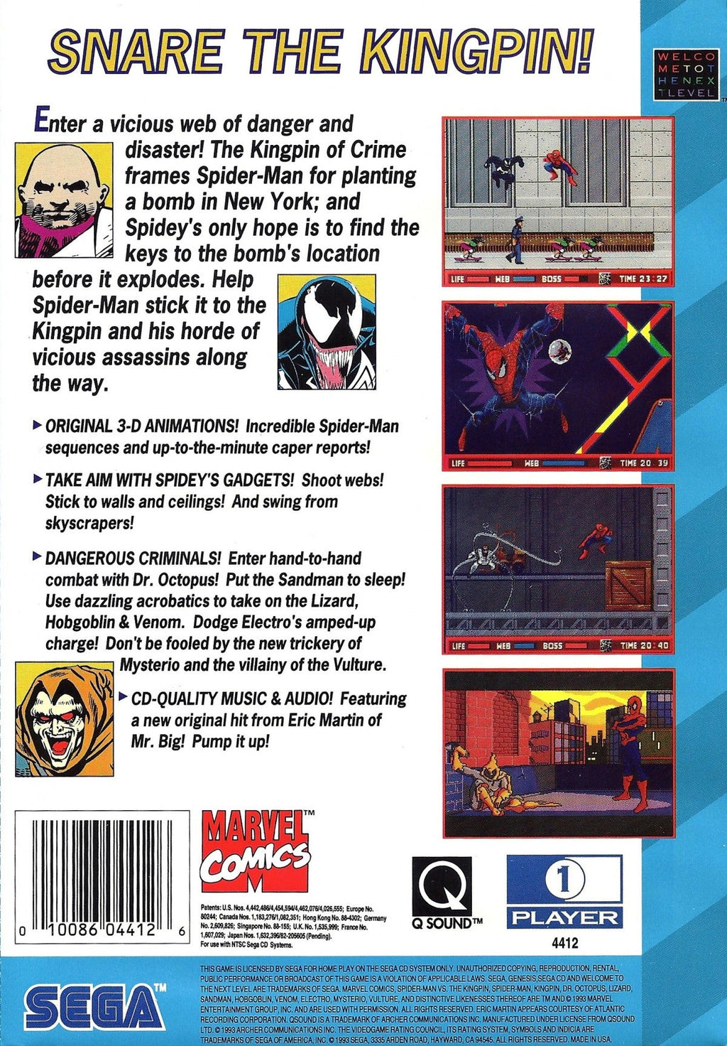 Spider-Man vs Kingpin – Sega CD (SCD)