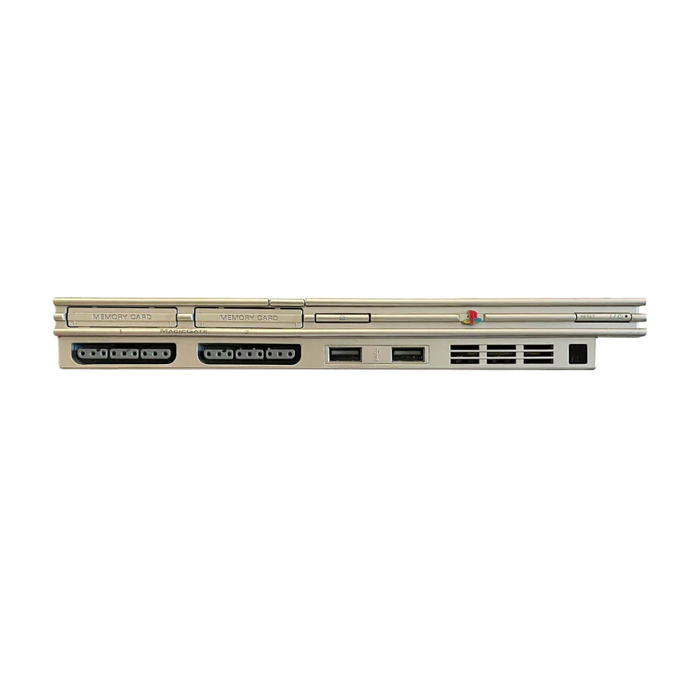 PlayStation 2 Slim Console (PS2) [Silver][JP Import - plays Japanese Games ONLY] – Good Condition