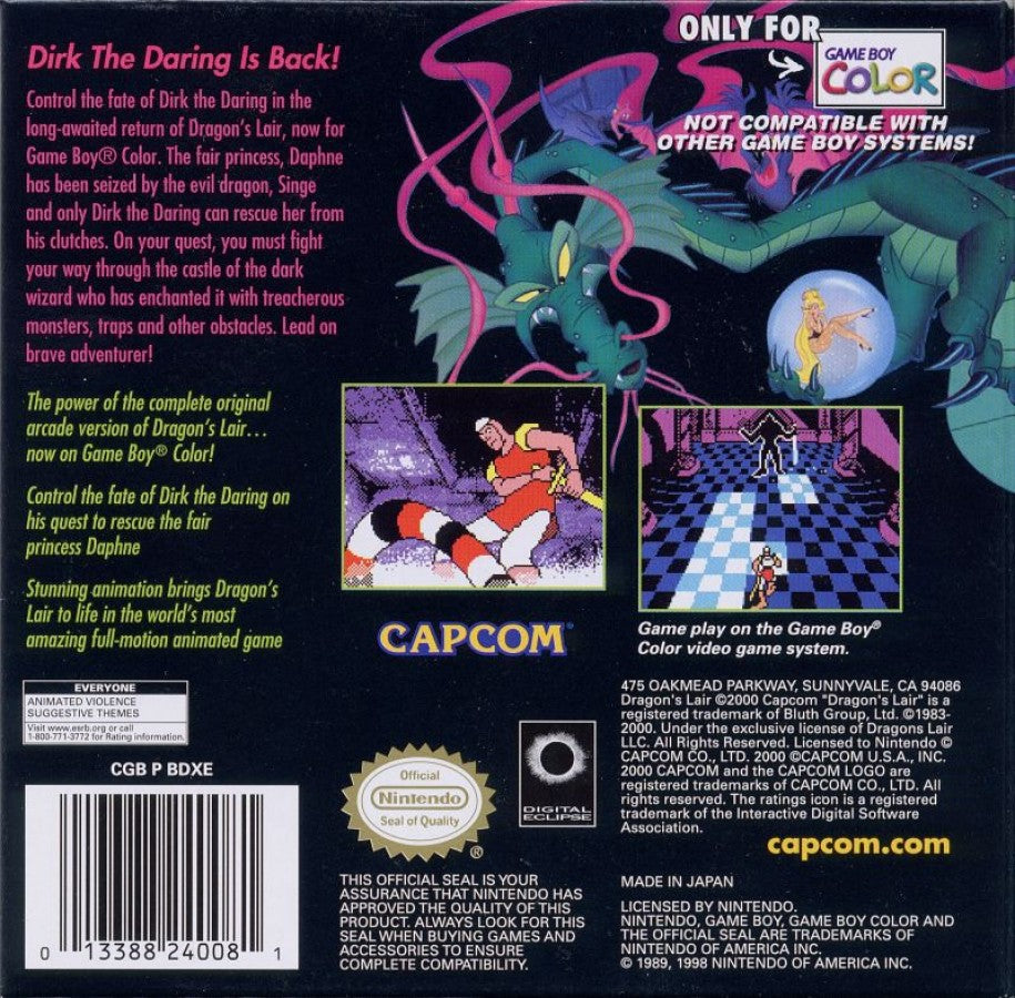 Dragon's Lair – Game Boy Color (GBC)