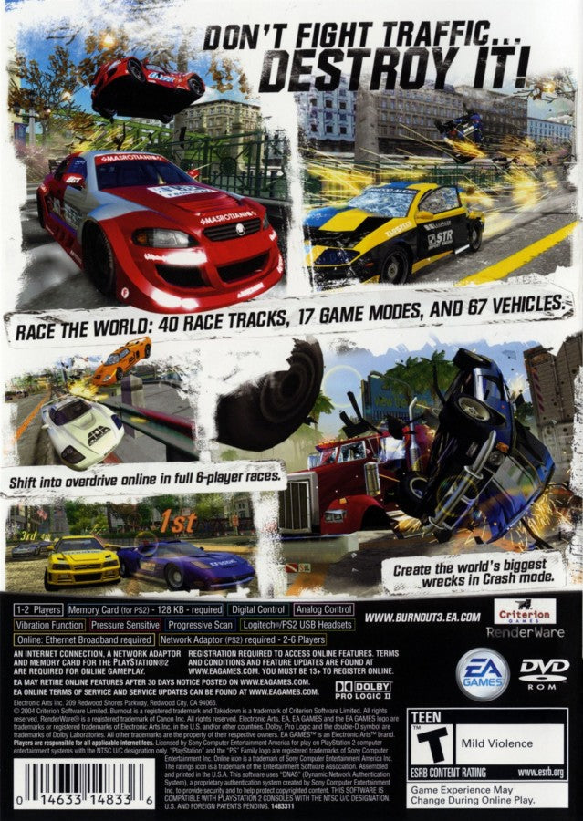 Burnout 3: Takedown [Greatest Hits] – PlayStation 2 (PS2)