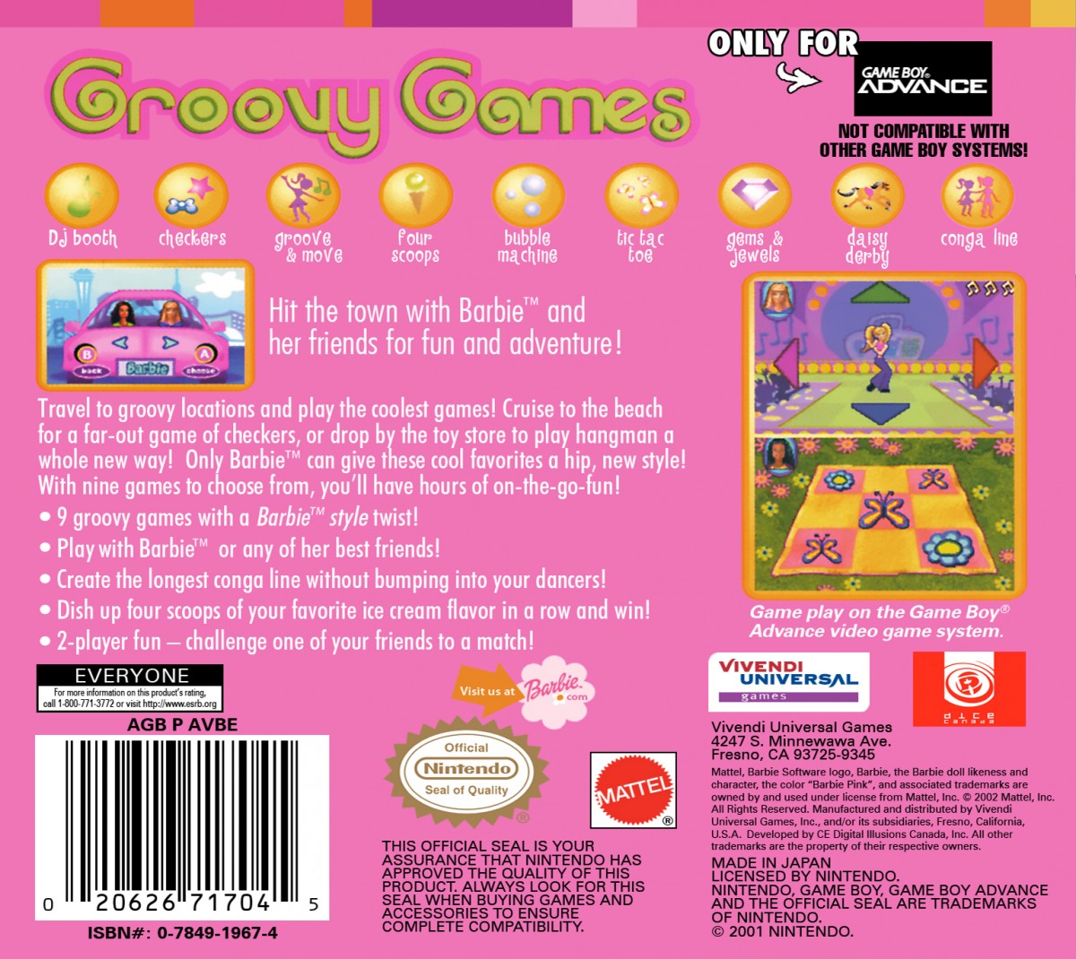 Barbie Groovy Games – Game Boy Advance (GBA)