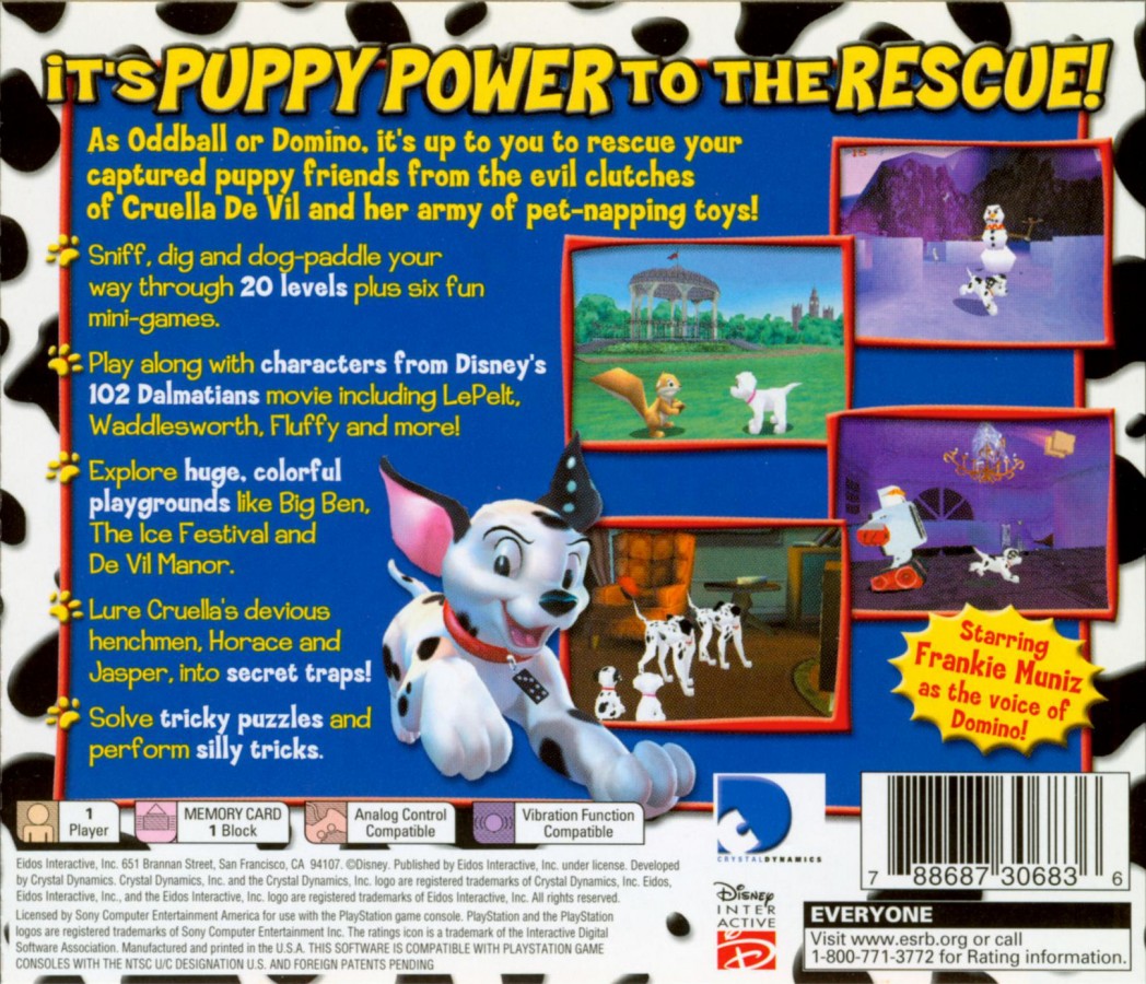 102 Dalmatians: Puppies to the Rescue – PlayStation 1 (PS1)