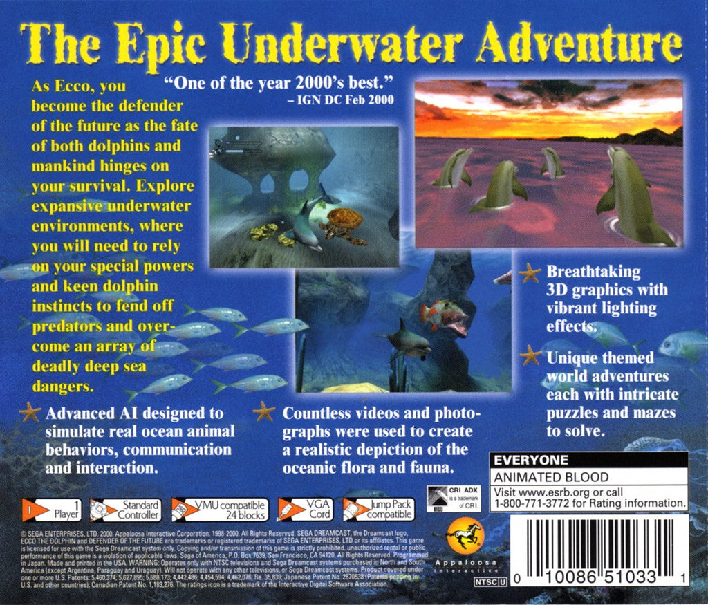 Ecco the Dolphin Defender of the Future – Sega Dreamcast (DC)