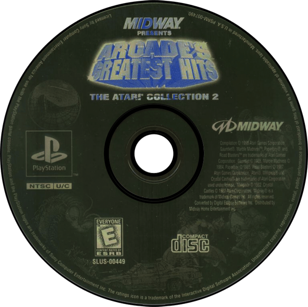 Arcade's Greatest Hits: Atari Collection 2 – PlayStation 1 (PS1)