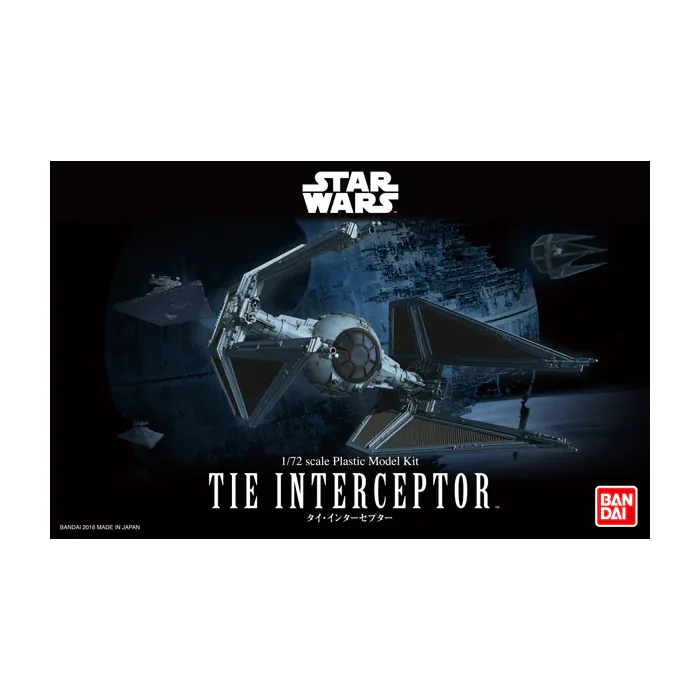 Tie Interceptor "Star Wars", Bandai Hobby Star Wars 1/72 Plastic Model – Model Kit