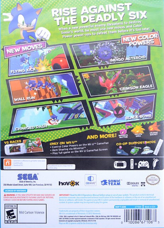 Sonic: Lost World – Nintendo Wii U (WiiU)