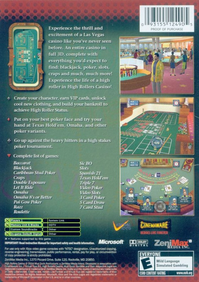 High Rollers Casino – Xbox (XBOX)