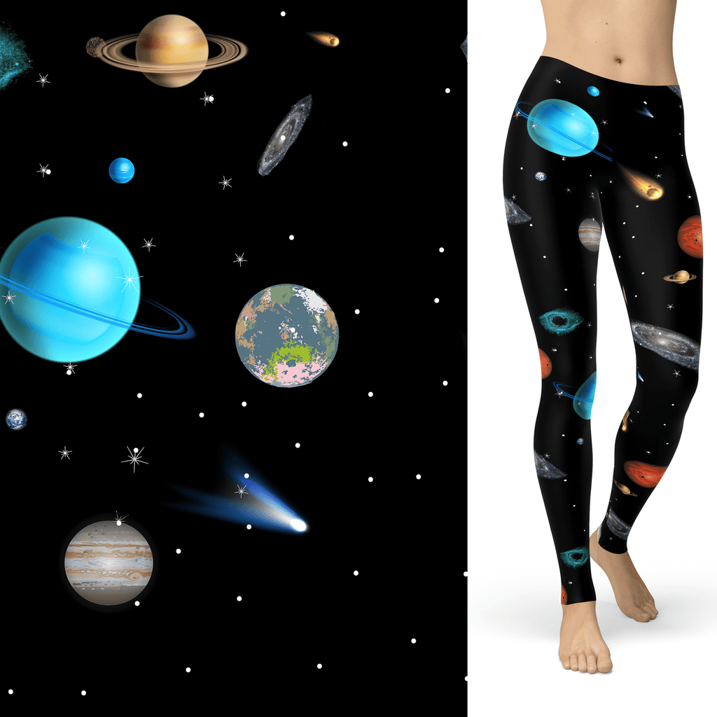 Outer Space Celestial Leggings with Pockets- Space Pants - Outer Space - Galaxy - Universe - Cosmic
