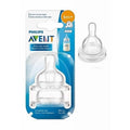 Avent Classic Fast Flow Bottle Nipples 4-Hole 6m+ 2-Pack