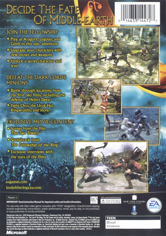 The Lord of the Rings: The Two Towers – Xbox (XBOX)