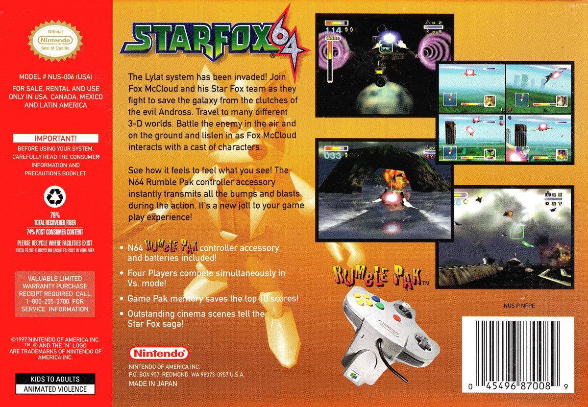 StarFox 64 – Nintendo 64 (N64)