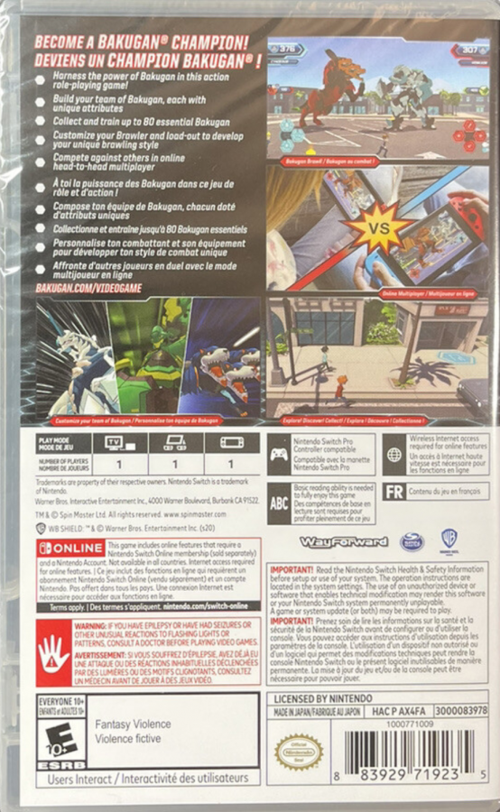 Bakugan: Champions of Vestroia – Nintendo Switch (NS)