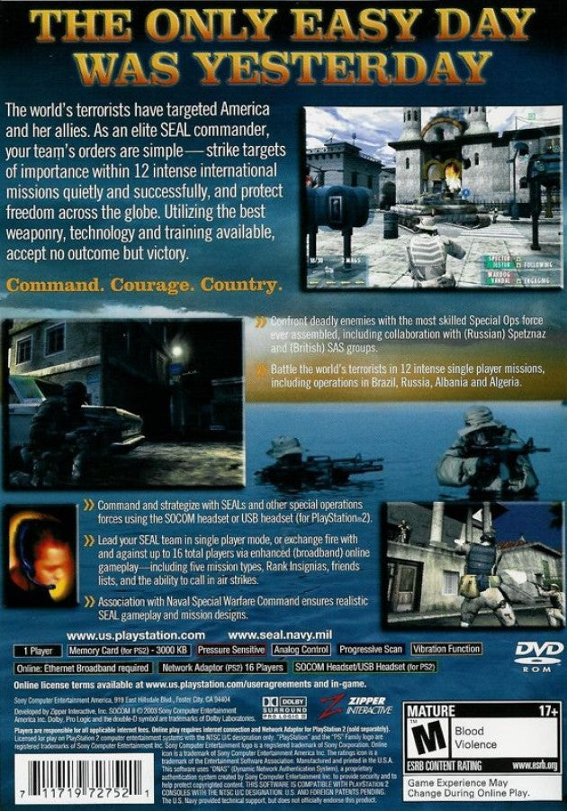 SOCOM II: U.S. Navy Seals – PlayStation 2 (PS2)