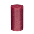 Rubin Licht Rustic Metallic Red Cylindrical Candle - Long-Lasting Ambient Lighting, 60 Hours Burn Time